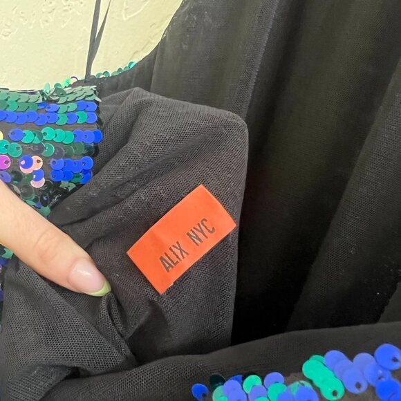 NEW ALIX NYC Sedgwick Sequin Halter Open Back Mini Dress - Picture 8 of 8